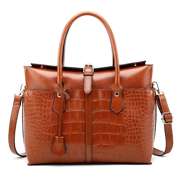

European and American fashion crocodile pattern handbag Ladies new Purse women's Totes handbag women's bag female shoulder bag