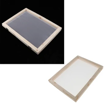 

2 Pieces Traditional Wood Paper Making PaperMaking Form Frame Screen Tool 2 in 1 for Handmade DIY Paper Crafts