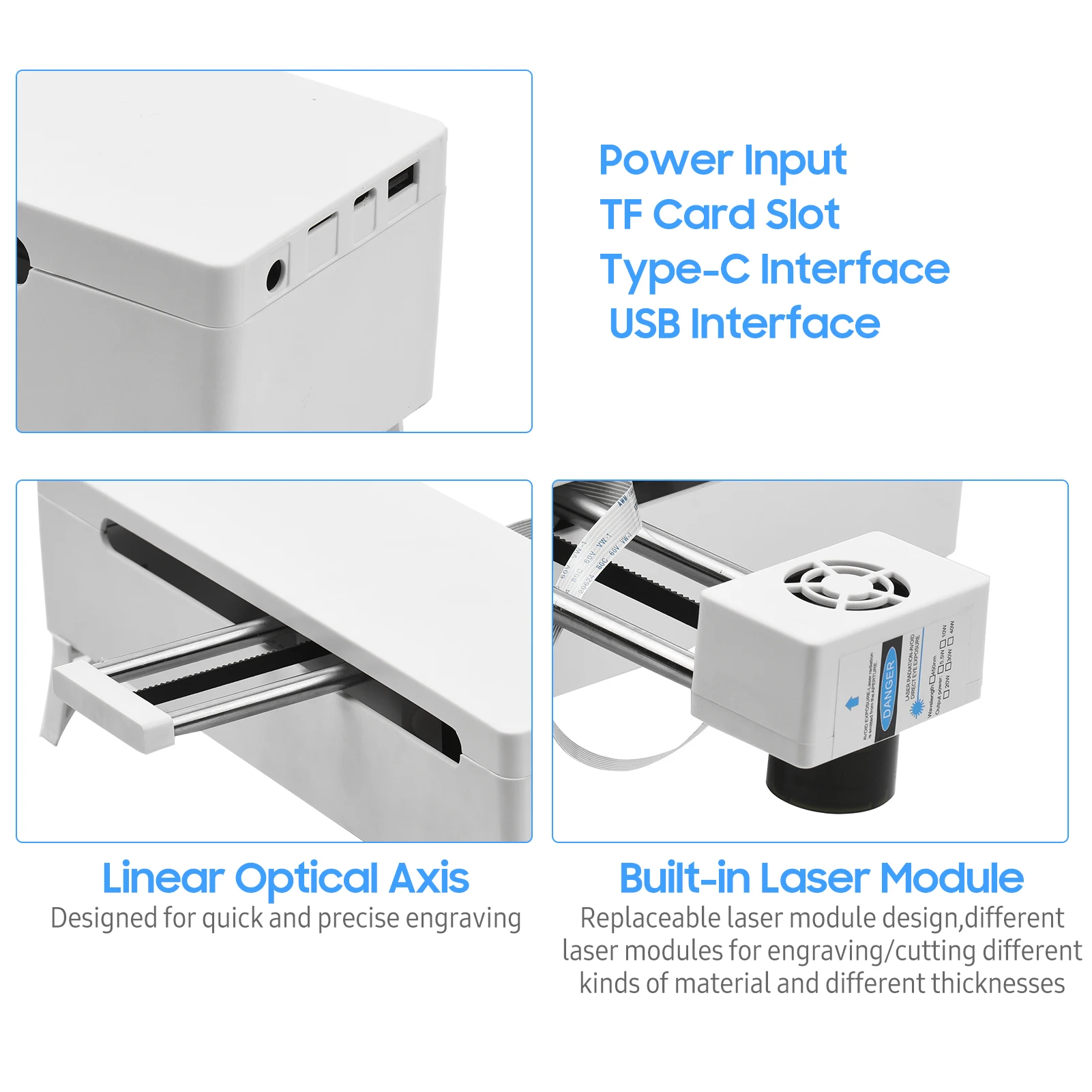 best budget 3d printer 450nm 40W Laser Engraving Machine Adjustable Focal Length Support PC Software High Speed Mini CNC Laser Engraver Cutter 3 d printer