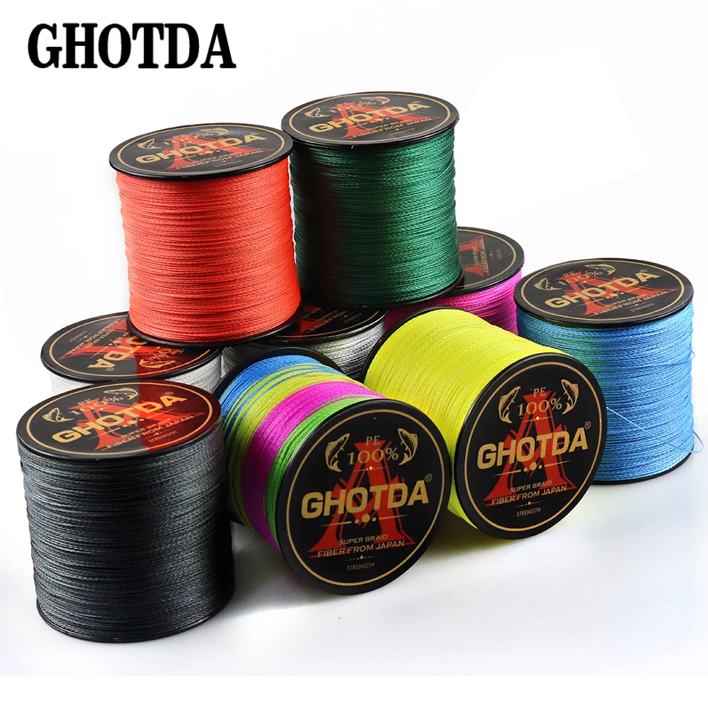 2 шт. GHOTDA бренд 300 м PE плетеная леска 4strand 10-80LB Multifilament лески для ловли карпа провода для всех Рыбалка