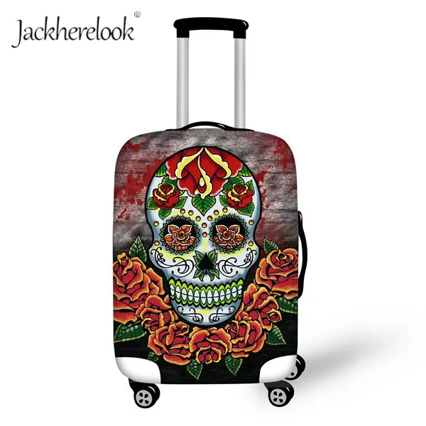 Jackhereluk крутая сахарная бирка для багажа с черепом, пылезащитный чехол для багажа 18-32 дюймов, защитный чехол для путешествий с цветами - Color: HMM791