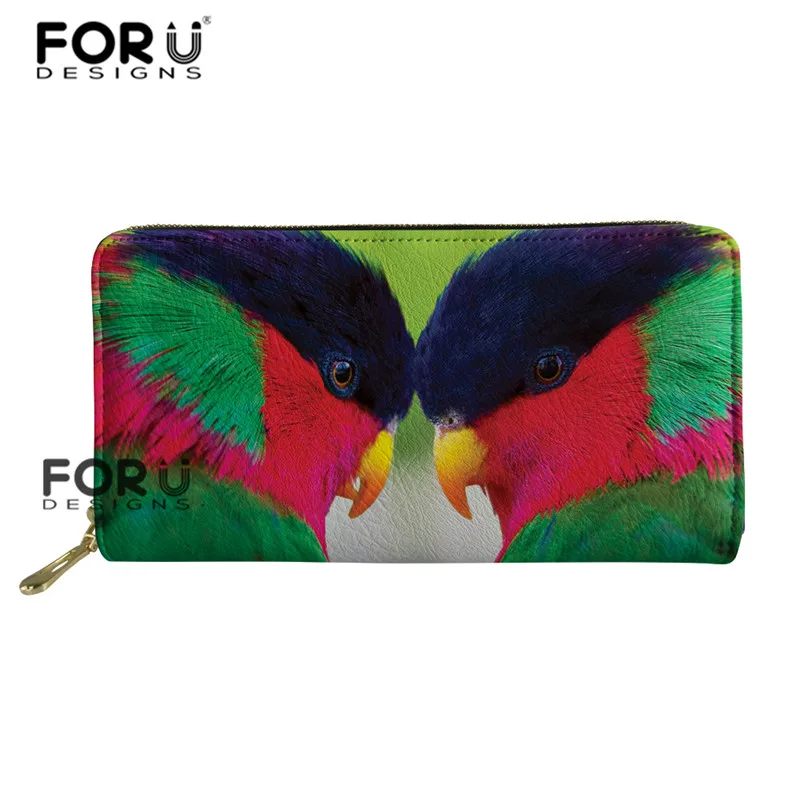 FORUDESIGNS/Попугай женский длинный клатч кошелек большой емкости Женские кошельки Дамские кошельки карман для телефона держатель для карт Carteras - Цвет: XM1959Z21