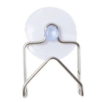 

1PCS Stainless Steel Portable Suction Cup Drainage Rack Cleaning Cloth Rack Dished Drain Sponge Bracket Sink Rack