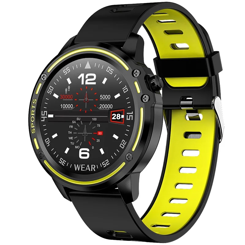 Yellow Смарт-часы Timewolf ECG PPG для мужчин, пульсометр, фитнес, кровяное давление, умные часы IP68, водонепроницаемые Смарт-часы для Apple Iphone - Цвет: Yellow
