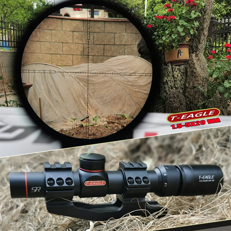 T EAGLE SR1.5-5X20 WA HK Hunting RiflesScope Duplex Reticle Rifle Scope Tactical Optical Gun Sight Shock Proof with Cover rifle scope