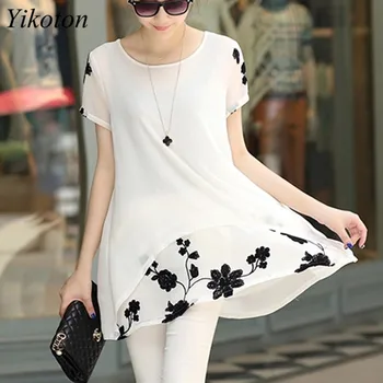 Chiffon O-neck Summer Shirt for Women