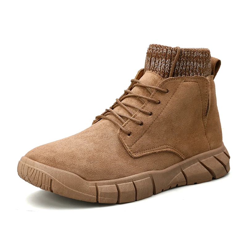 Brown Мужские ботинки высокого качества для путешествий; цвет коричневый, черный; мужские повседневные кроссовки; нескользящие мужские мягкие модные удобные ботинки - Цвет: Brown