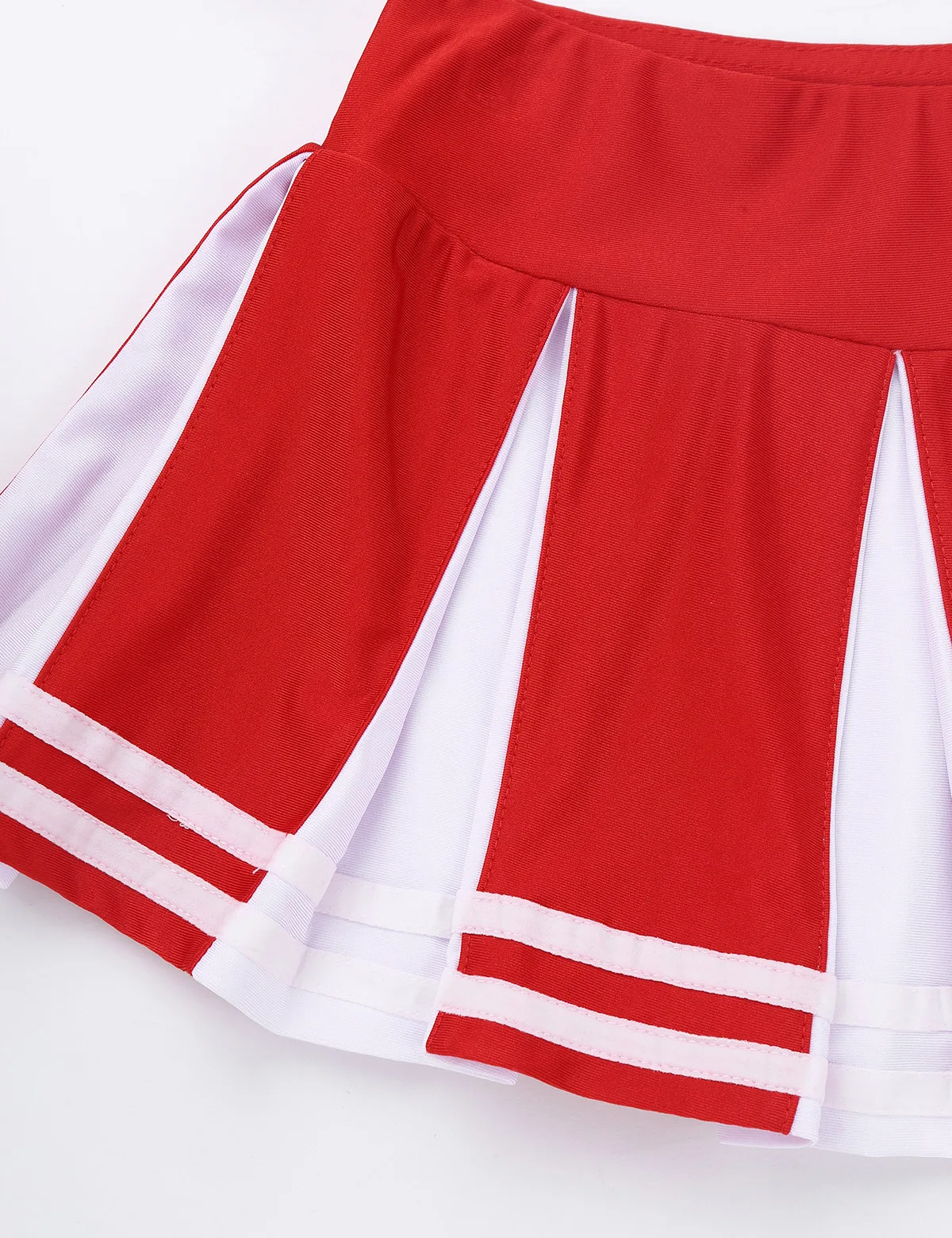 Kids Girls Cheerleading Uniform School Cosplay Party Dance Costume Sleeveless Zippered Tops Pleated Skirt Set
