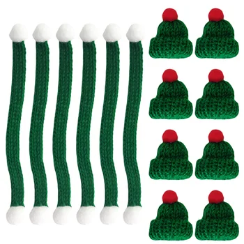 

20pcs Mini Doll Hats Scarf Knitted Woolen Hat DIY Phone Shell Decorations