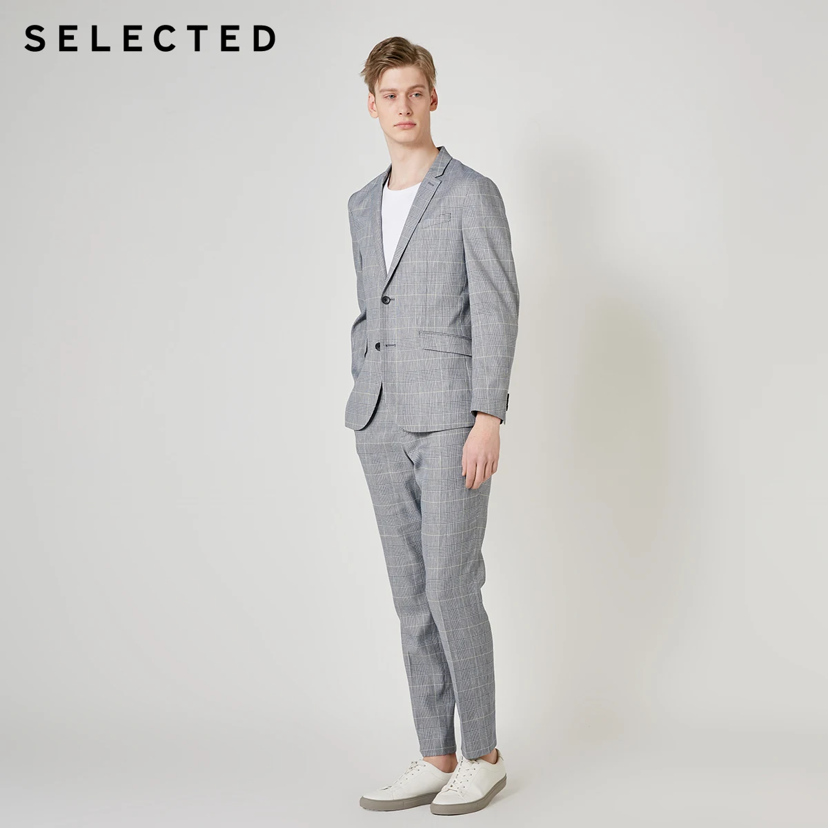 Najtaniej Wybrane Slim Fit pościel mieszania w różnych kolorach garnitur w kratę spodnie S | 419218509