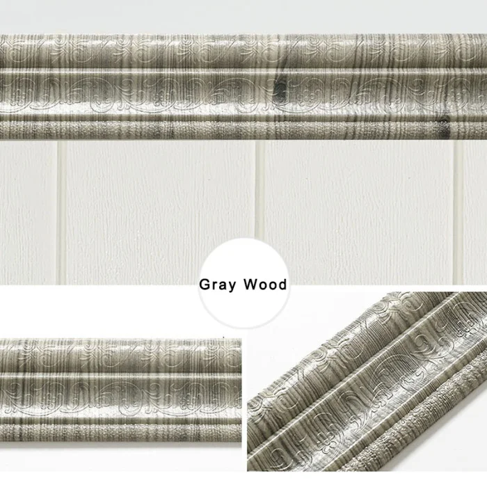 Отделка стен линии плинтус границы 3D узор стикер декор самоклеющиеся Водонепроницаемый полосы L9#2