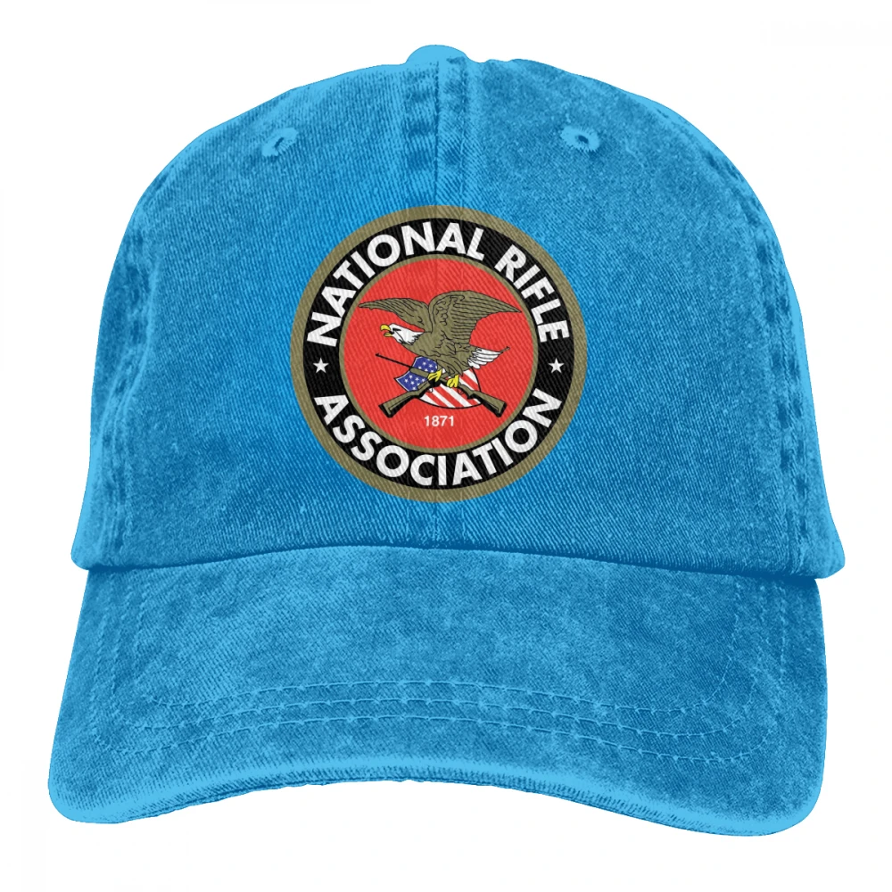 NRA национальная винтовка Association Америка Casquette натуральный унисекс Мужские Женские джинсовые бейсболка с ремешком кепки Регулируемый Гольф папа шляпа