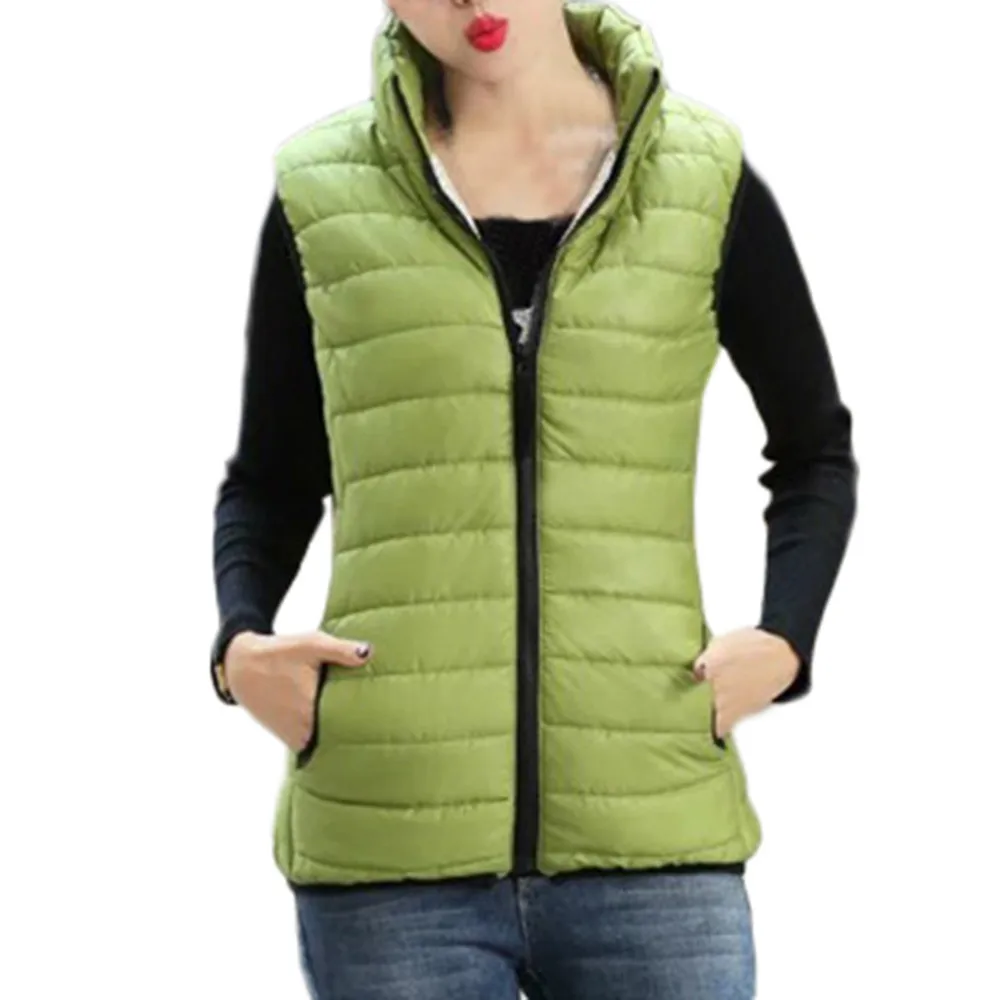JAYCOSIN Женское пальто модное женское теплое пальто куртка со стоячим воротником Тонкая зимняя стеганая парка однотонная верхняя одежда пальто жилет