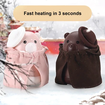 

Cute Cartoon Winter Mini Hand Warmer Portable USB Rechargeable Penguin/Polar bear 4000mAh Power Bank Double Sided Quick Heating