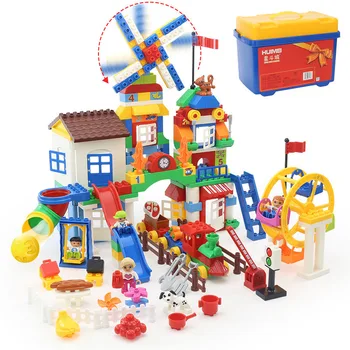 

[ Funny ] DIY 211pcs 2 style amusement park Ferris wheel model Building Blocks Educational Toys Compatible with kids gift