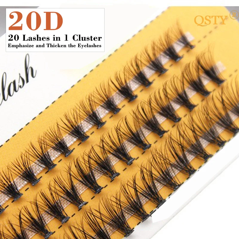 Beauty Girls False Eyelashes 0.07 C 20D Wave Individual Eyelash Extension Makeup Tools Black Thick Soft False Eyelashes 1Set
