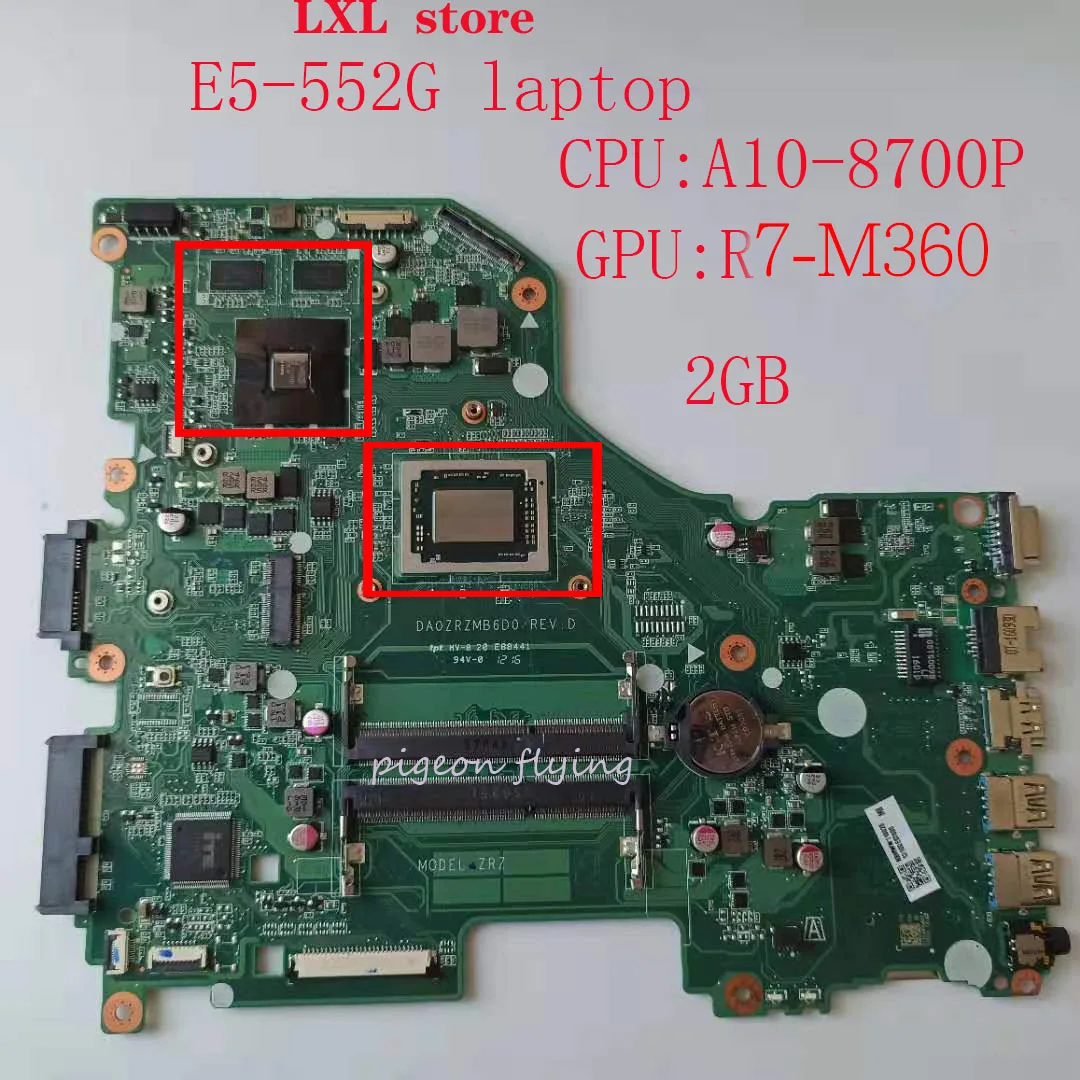 E5 552G motherboard Mainboard for Acer laptop E5 552 E5 552G DA0ZRZMB6D0  REV:D NBMWW11002 CPU:A10 8700P GPU:R7 M360 2GB DDR3|Laptop Motherboard| -  AliExpress