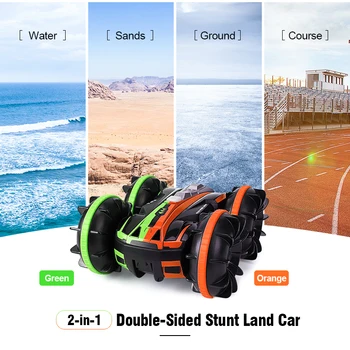 

JJRC Q81 1:20 2.4G 2-in-1 Double Sided Amphibious 360 Degree Rotation RC Vehicle RC Car Remote Control Car RC Stunt Car Models