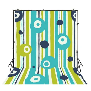 

HuaYi wonderful dots decoration colorful stripes background photography for baby shower photoshoot photography backdrops D-8888