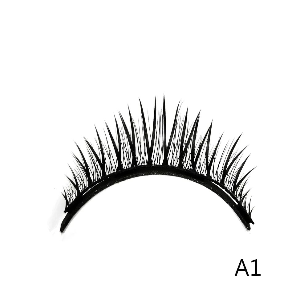 A1 Magnetic Eyeliner Eyelashes Kit Magnetic 3D Eyelashes Liquid Eyeliner False Lashes Eyelash Curler Reusable Falses Eyelash - Цвет: A1