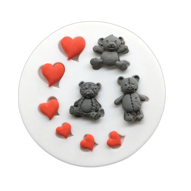 Virág Mackó Szilikon Cukrász Penész Csokoládé Cupcake Sütés Fondant Sütemény Díszítő Szerszámok - Image 6