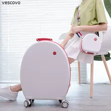 Vescovo креативные модные сумки на колёсиках для женщин 20 дюймов тележка для каюты чемодан колеса пароль дорожные сумки для девочек