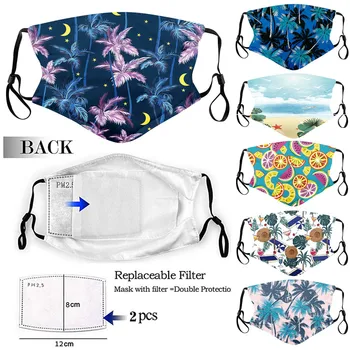 

Flower Print Masks Unisex Adjustable Windproof Ear Loops Washable Reusable Cover Face Mask Protective Face Mask mascherina
