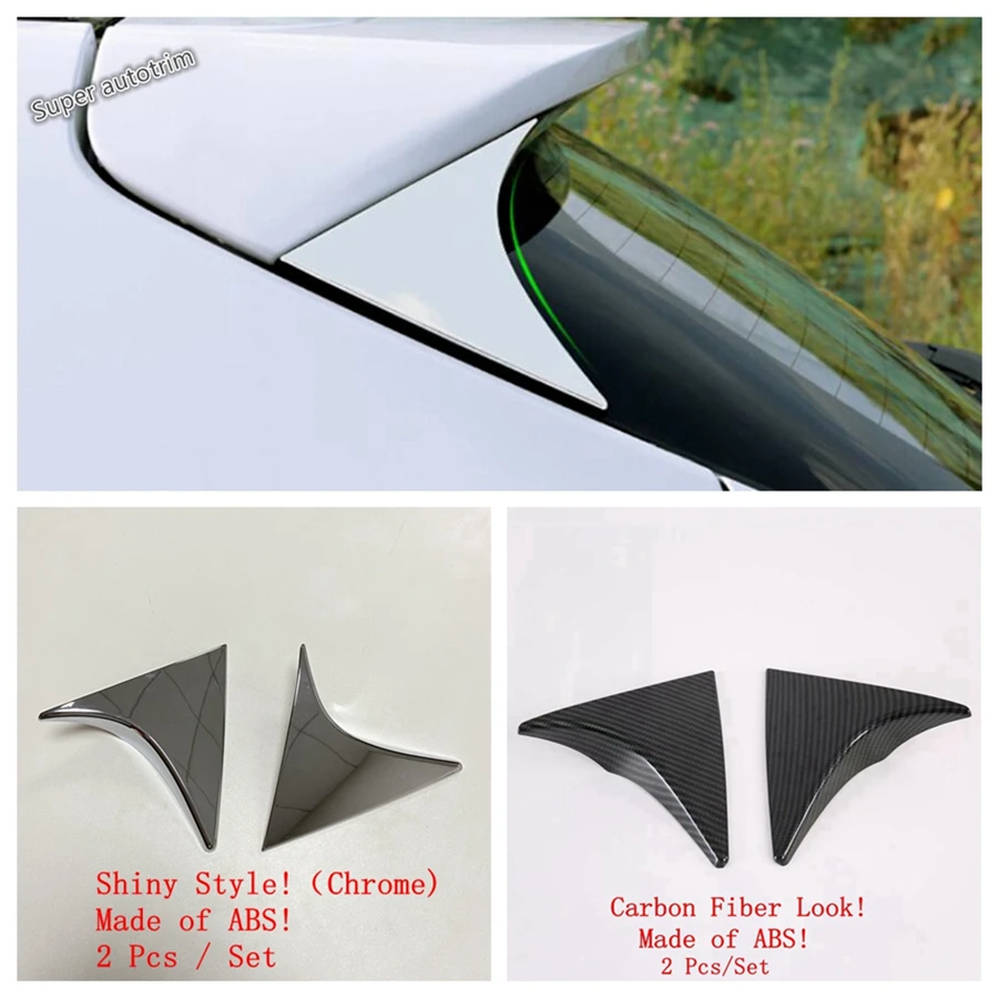 

Lapetus Rear Trunk Tail Spoiler Windshield Triangle Protection Panel Cover Trim 2 Pcs Fit For Hyundai Tucson 2016 - 2020 ABS