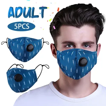 

5PCS Elastic Dust Face Mask Mouth Washable Pure Color Adult Children Filter Respirator Breathable Mouth Muffle Cycling Mask