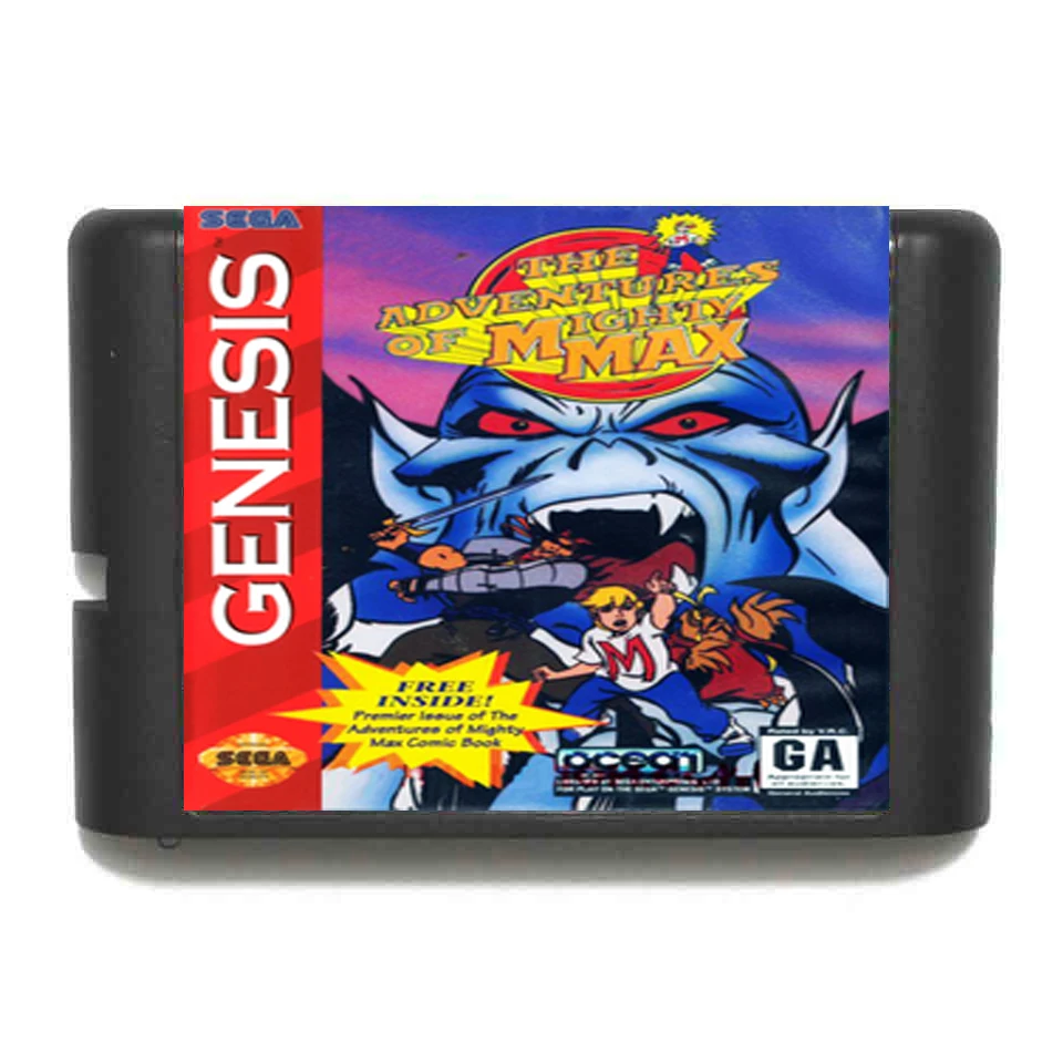 Mighty Max NTSC-USA 16 bit MD Game Card For Sega Mega Drive Genesis | Электроника