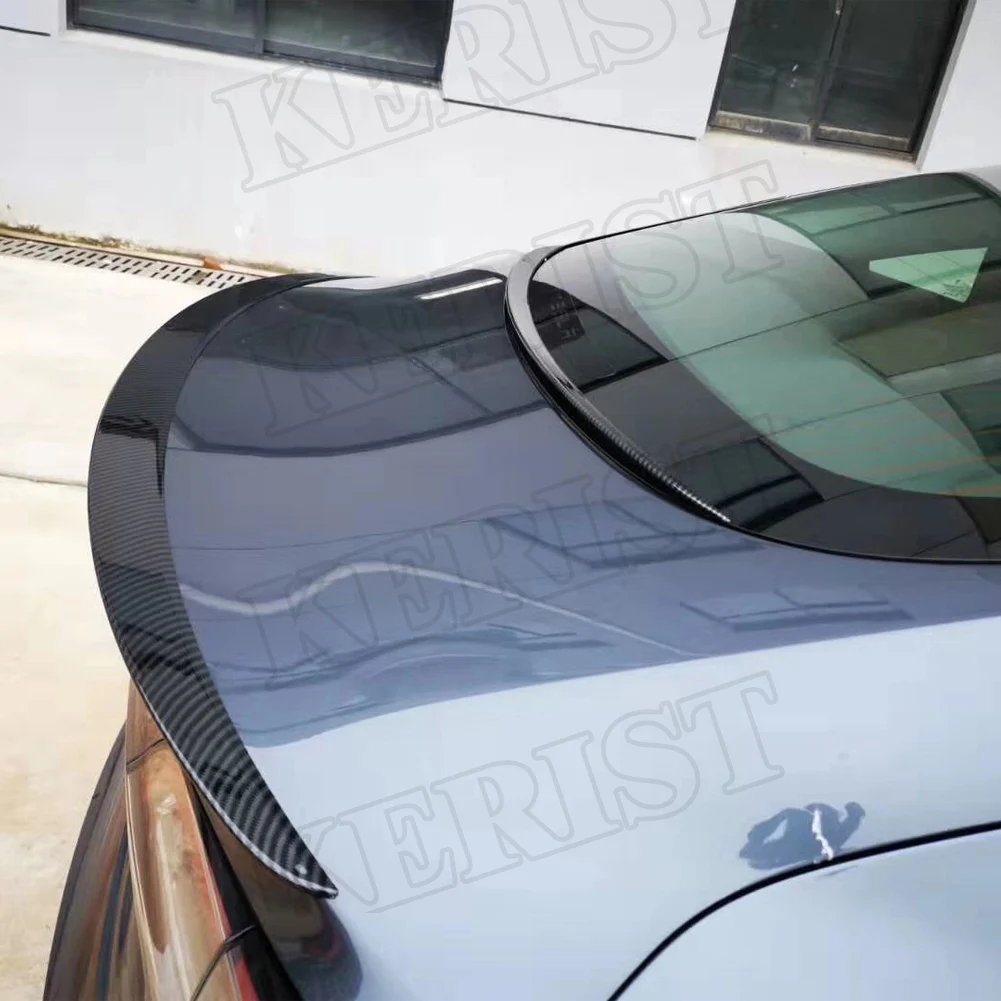 Для Tesla модель 3- карбоновый стиль задний спойлер для грузовика стикер