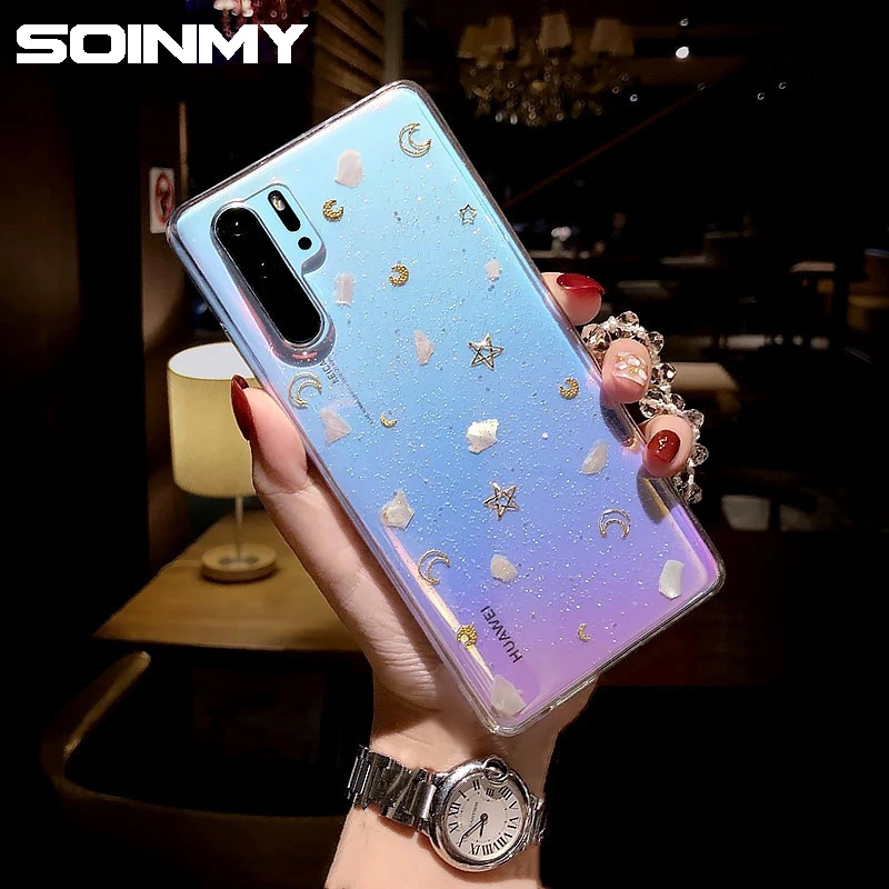 

Glitter star cases for huawei p30 pro case silicone soft TPU Transparent Back Fundas for huawei p30 p30pro Mate20 pro Nova 3 P20
