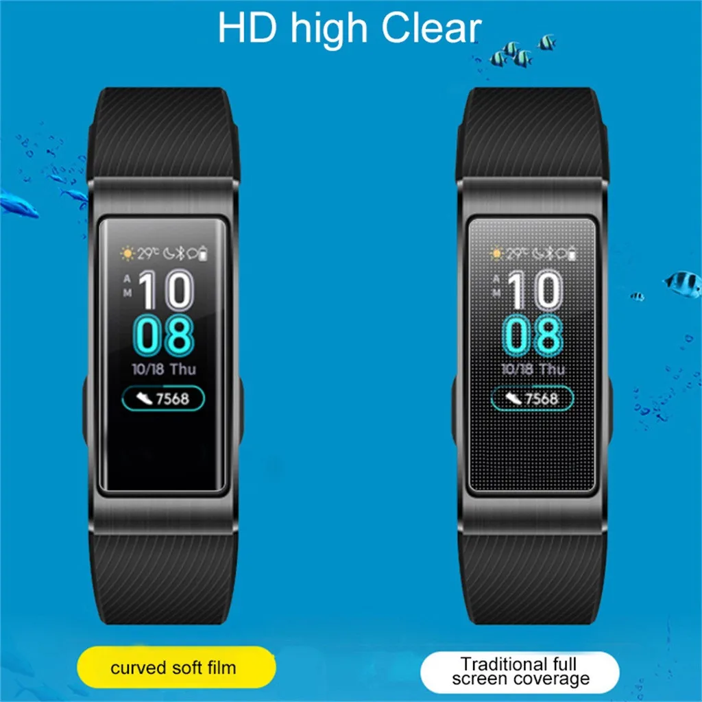 2 шт. ТПУ Взрывозащищенная полноэкранная Защитная пленка для Huawei Band 3/3 Pro защита