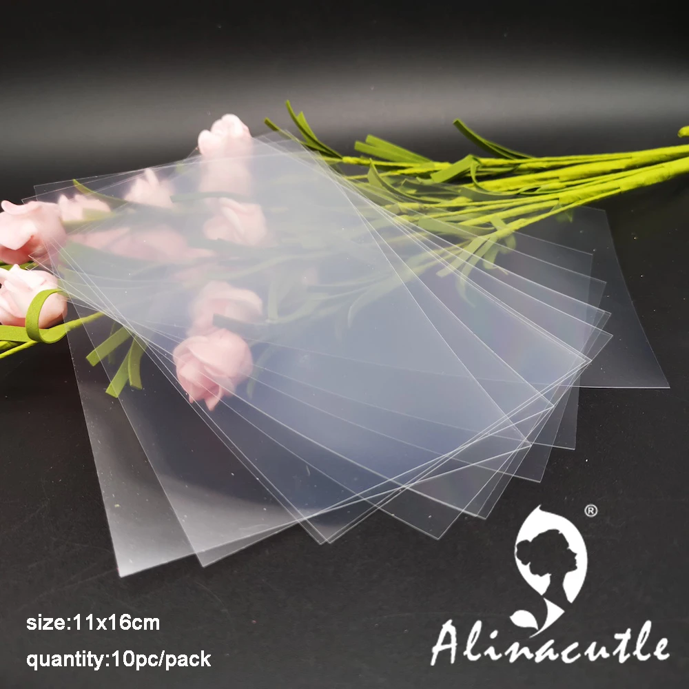 

10PC PVC Plastic Sheet for DIY Scrapbooking Handmade shake Card Album Photo Frame