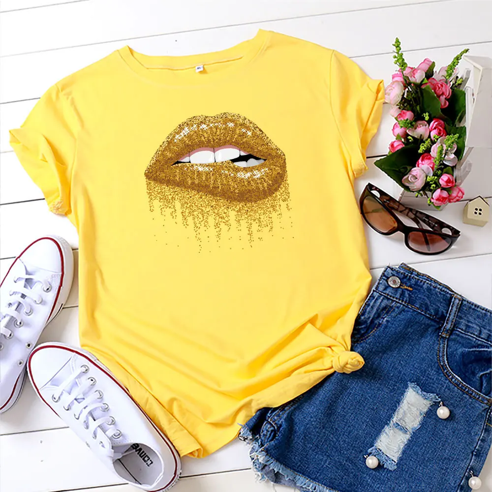 JFUNCY 100% Cotton Summer Women T Shirt O-neck Short Sleeve Tees Tops Plus Size S-5xl Casual Female T-shirts