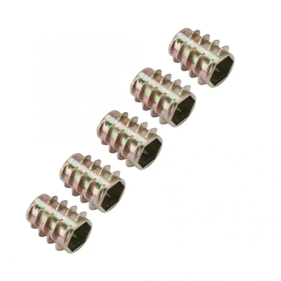 

20pcs Stainless Steel Square Nuts Alloy Furniture Hex Drive Unhead Nut Threaded For Wood Insert Wood Screw And Nut