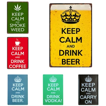 

Keep calm and do something. retro tin signs vintage metal plate painting wall decoration for bar pub cafe home garage gym