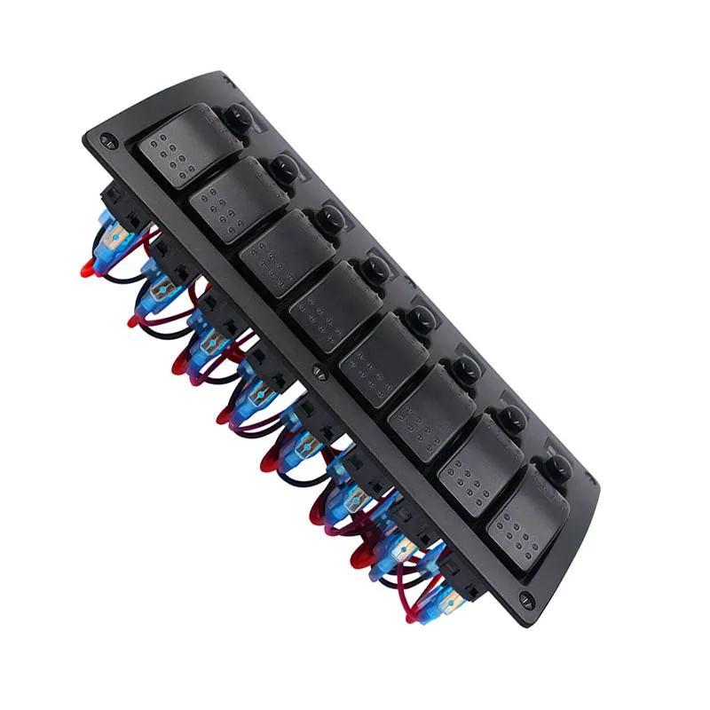 

3PIN Lamp 8 Gang Lens Combination Panel Fog Light Car Roof Light Boat Switch Yacht House Car VS998
