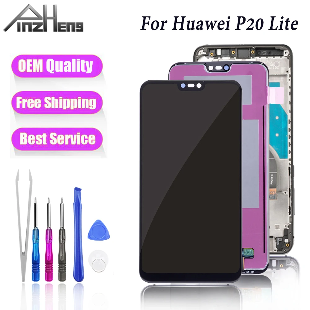 PINZHENG AAAA ЖК дисплей для Huawei P20 Lite дигитайзер сборка Замена экран|Экраны мобильных