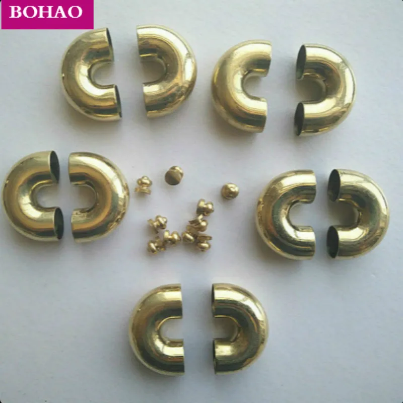 10 brass U shape pipe nuts for trumpet/cornet sliders no varnish repair new |