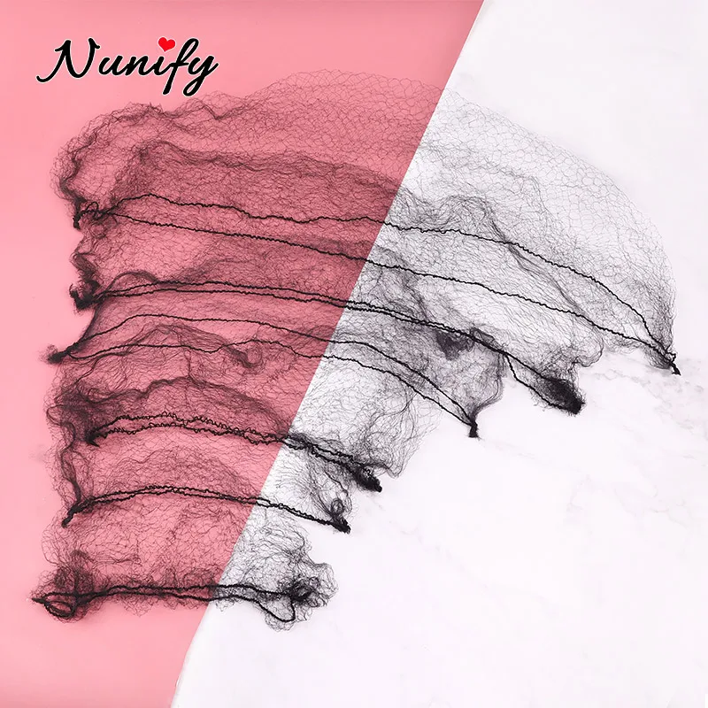 Wig Caps Hair Nets Hair Styling Tool Hair Styling Tools Nunify Hairnets Nylons For Hair Styling Invisible Disposible Wig Cap Net Black 20Pcs/Lot Short Long Wig Net