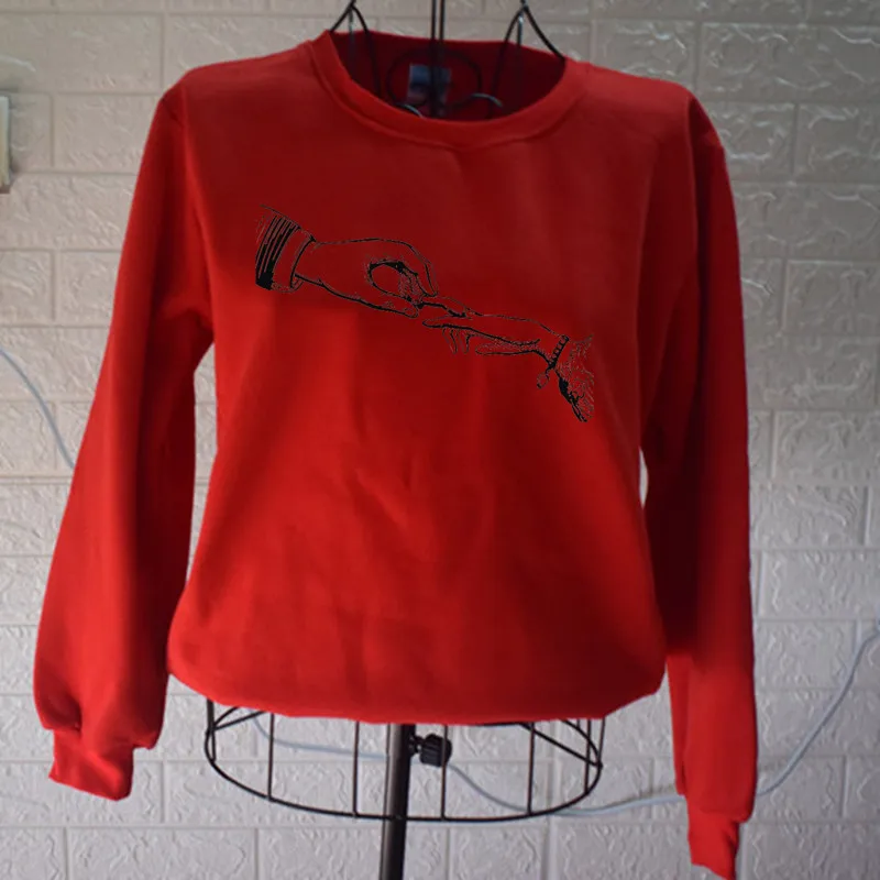 Winter marriage graphic print sweatshirt ladies men's long-sleeved round neck sweatshirt cute Harajuku autumn pullover