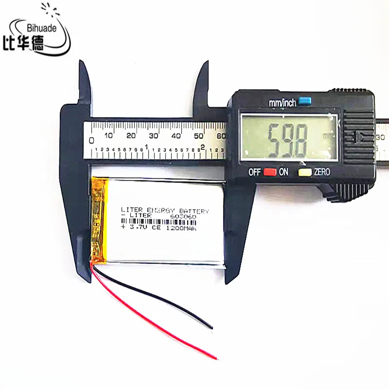 Fone de Ouvido Pçs a Alta Polímero de Lítio para Mp3 Qualidade Bateria Recarregável Lipo Almofada Dvd Bluetooth Câmera 10 3.7v 1200mah 603060 - Image 4