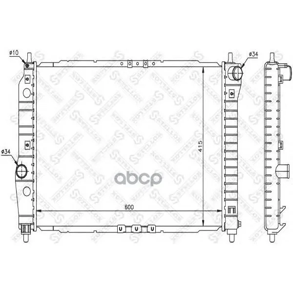 10-25341-Sx_радиатор Системы Охлаждения! Chevrolet Kalos 1.4-1.6i 16v