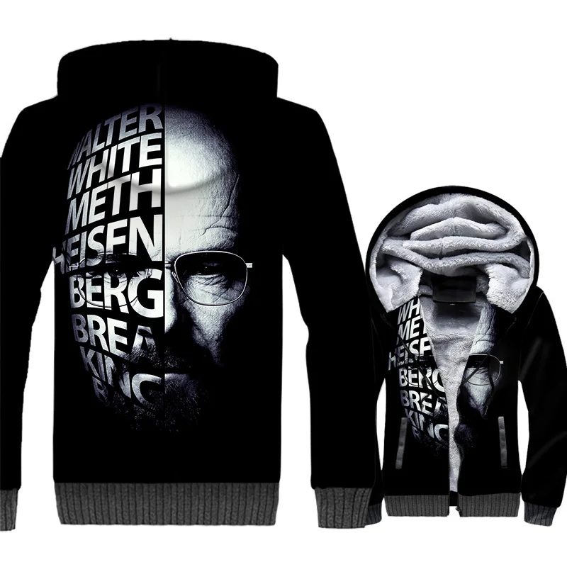 Теплая зимняя куртка с 3D принтом "Breaking Bad Walter White", толстовки, модная уличная одежда, забавные толстовки - Цвет: 8