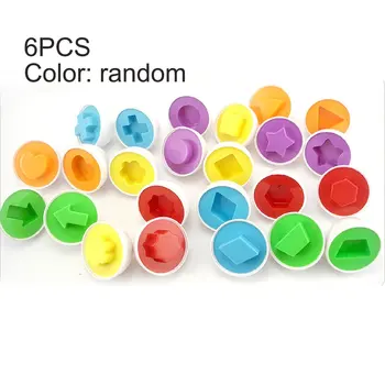 

6pcs/set Baby Intelligent Eggs Toys Wise Pretend Puzzle Smart Eggs Kid Matching Puzzles for Learning Color Shape Education Toys
