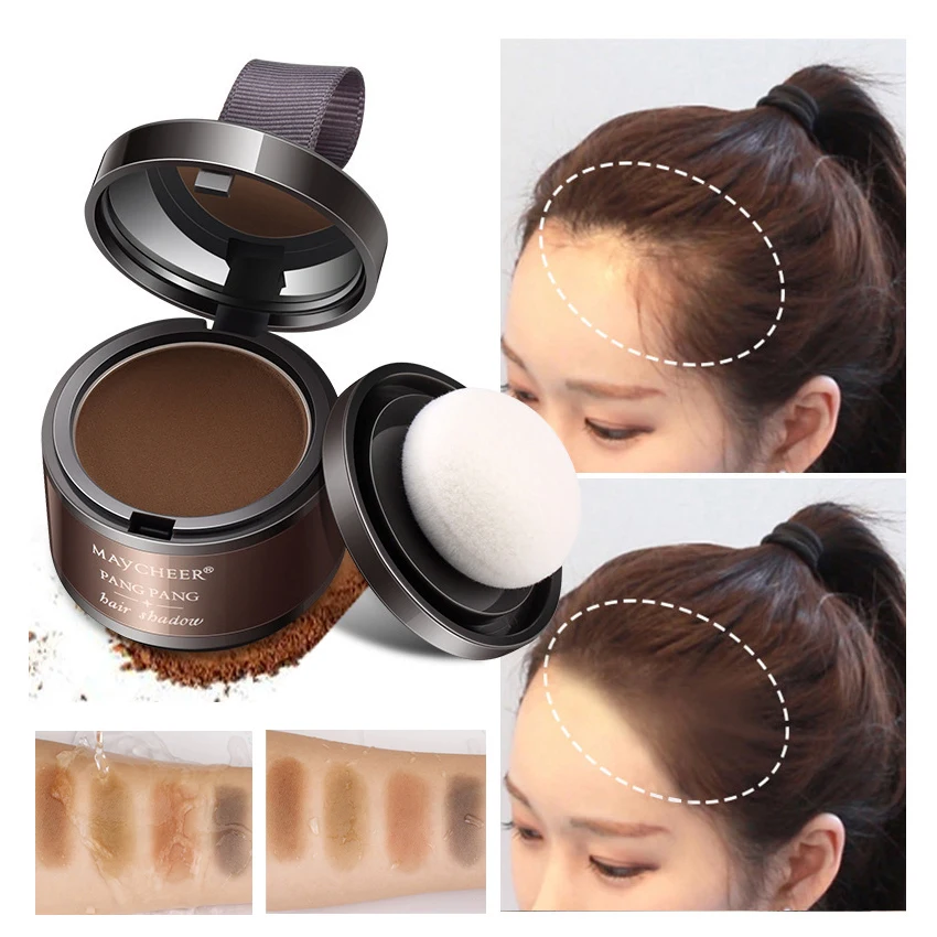 

NEW MAYCHEER Makeup Hair Line Shadow Powder Eyebrow Powder 2 in 1 with Mirror & Puff Rose Extract Easy to Wear Make Up Eye Brow