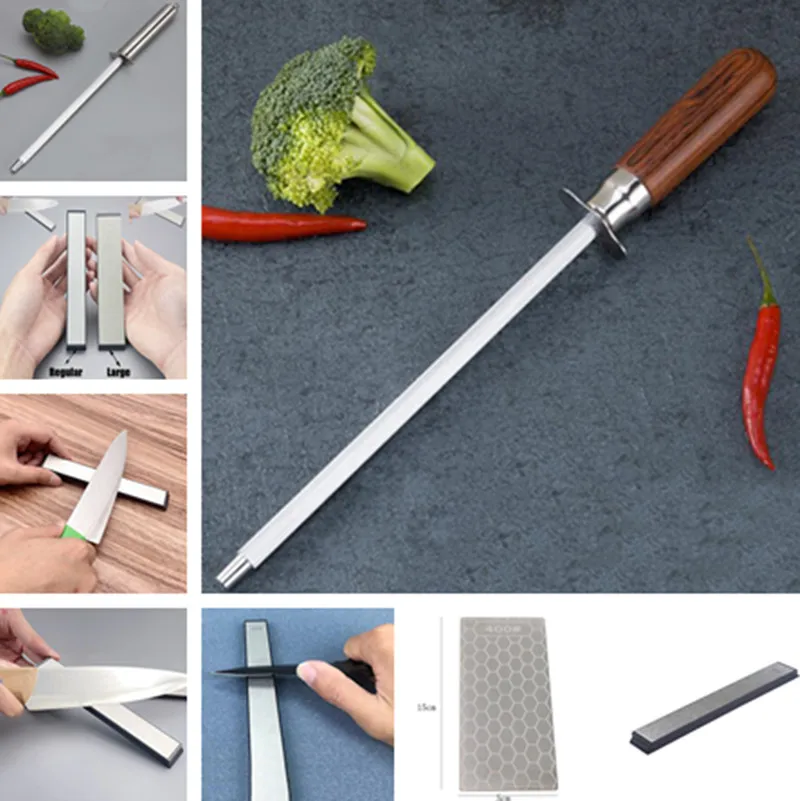 Sharpening Rod Sharpener Stick Steel Rod Professional Kitchen Tool 