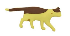 Cat Yellow Coffee Горячая Новинка Прекрасный Многофункциональный мультяшный Кот Лиса магнит на холодильник стикер на холодильник креативные крючки силикагель и железо - Цвет: Cat Yellow Coffee