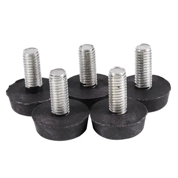 

5 Pcs Screw On Type Furniture Leveling Foot Adjuster Silver+Black M8x20mm